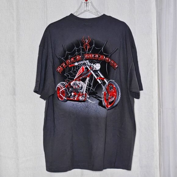 American Chopper Widow Maker Discovery Channel Charcoal Gray Biker Tee Shirt - Picture 1 of 8